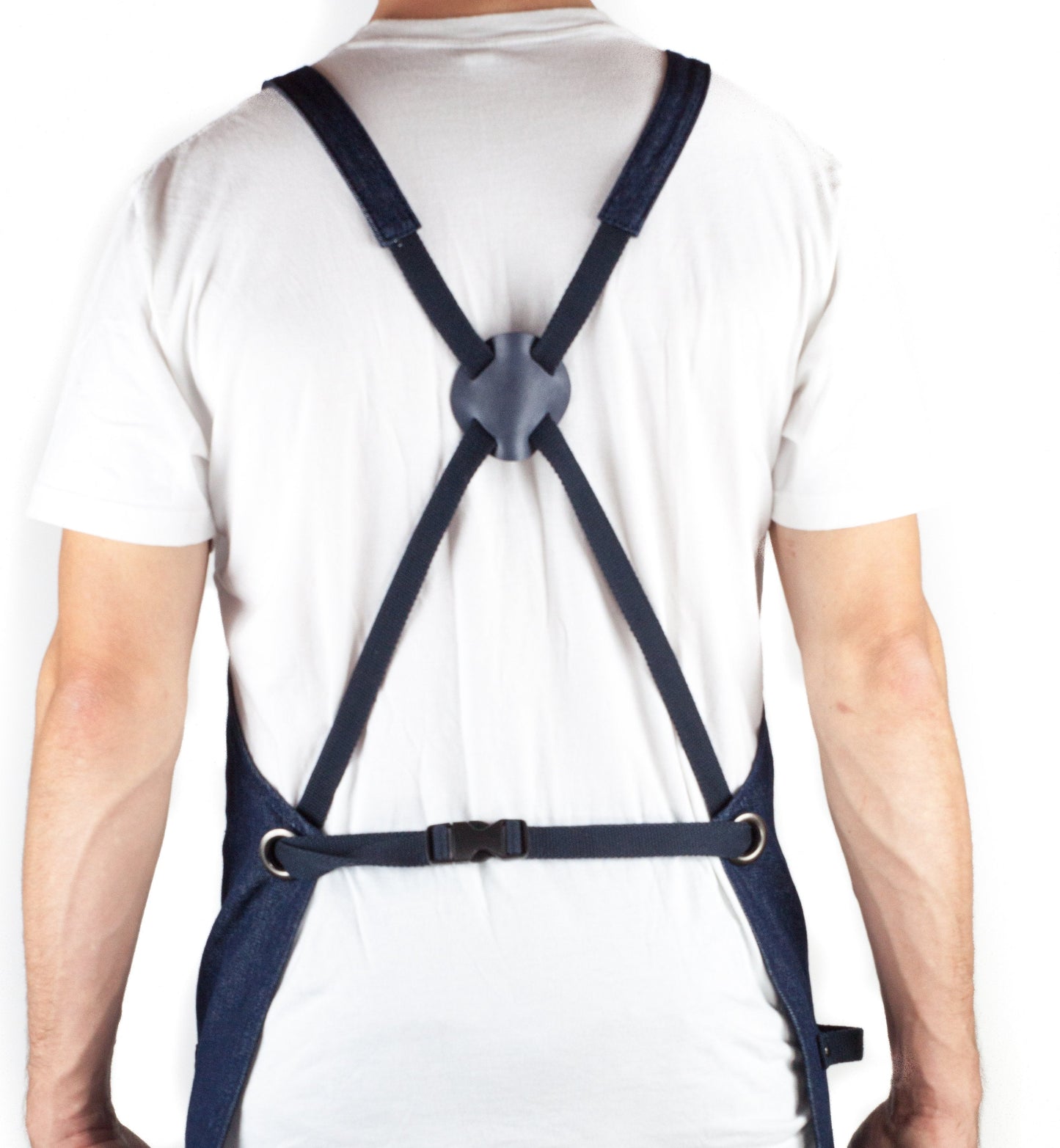 Denim Apron for Kitchen, Grill, and BBQ (Blue Denim) - HDG805D