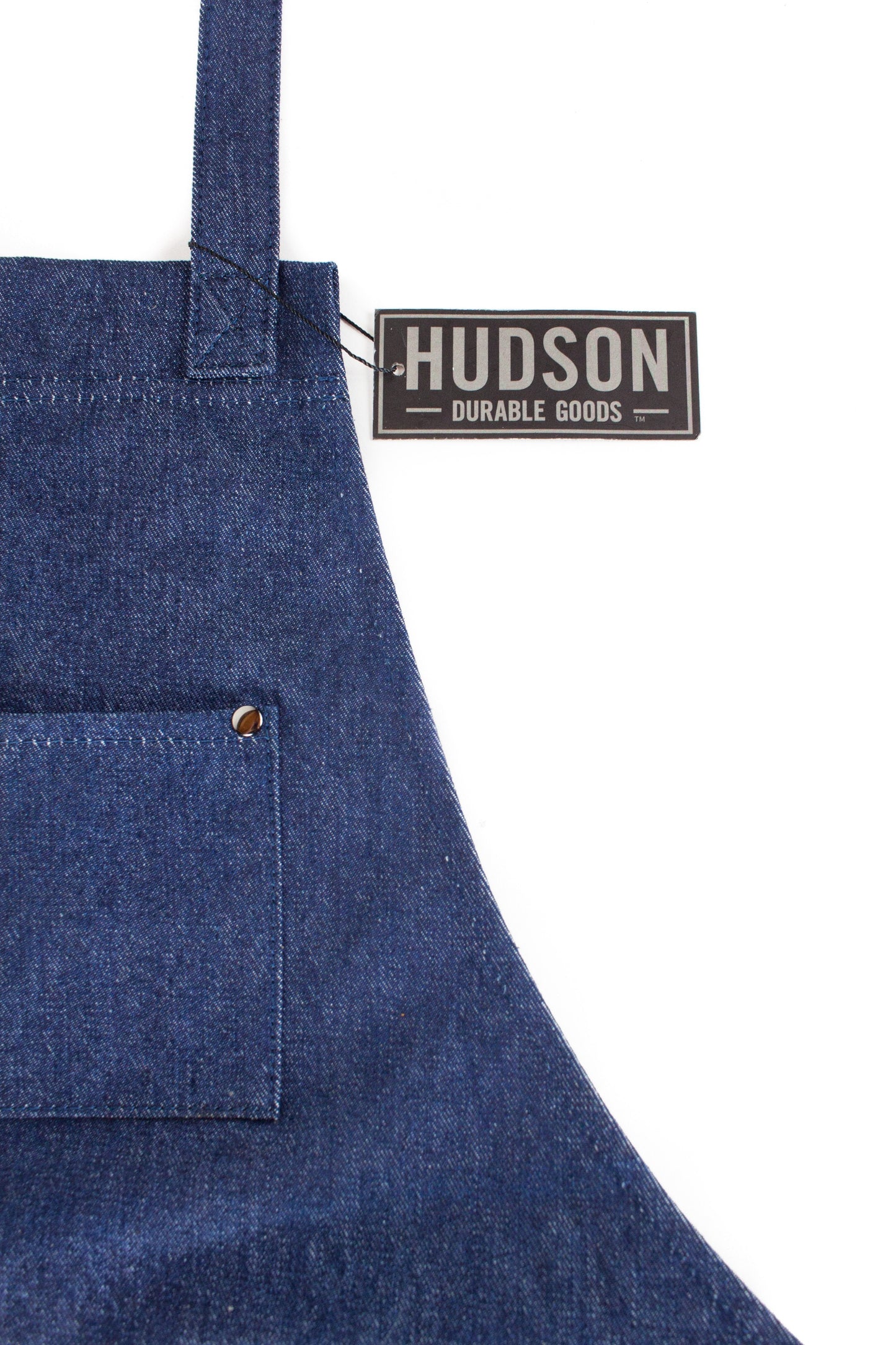 Denim Apron for Kitchen, Grill, and BBQ (Blue Denim) - HDG805D