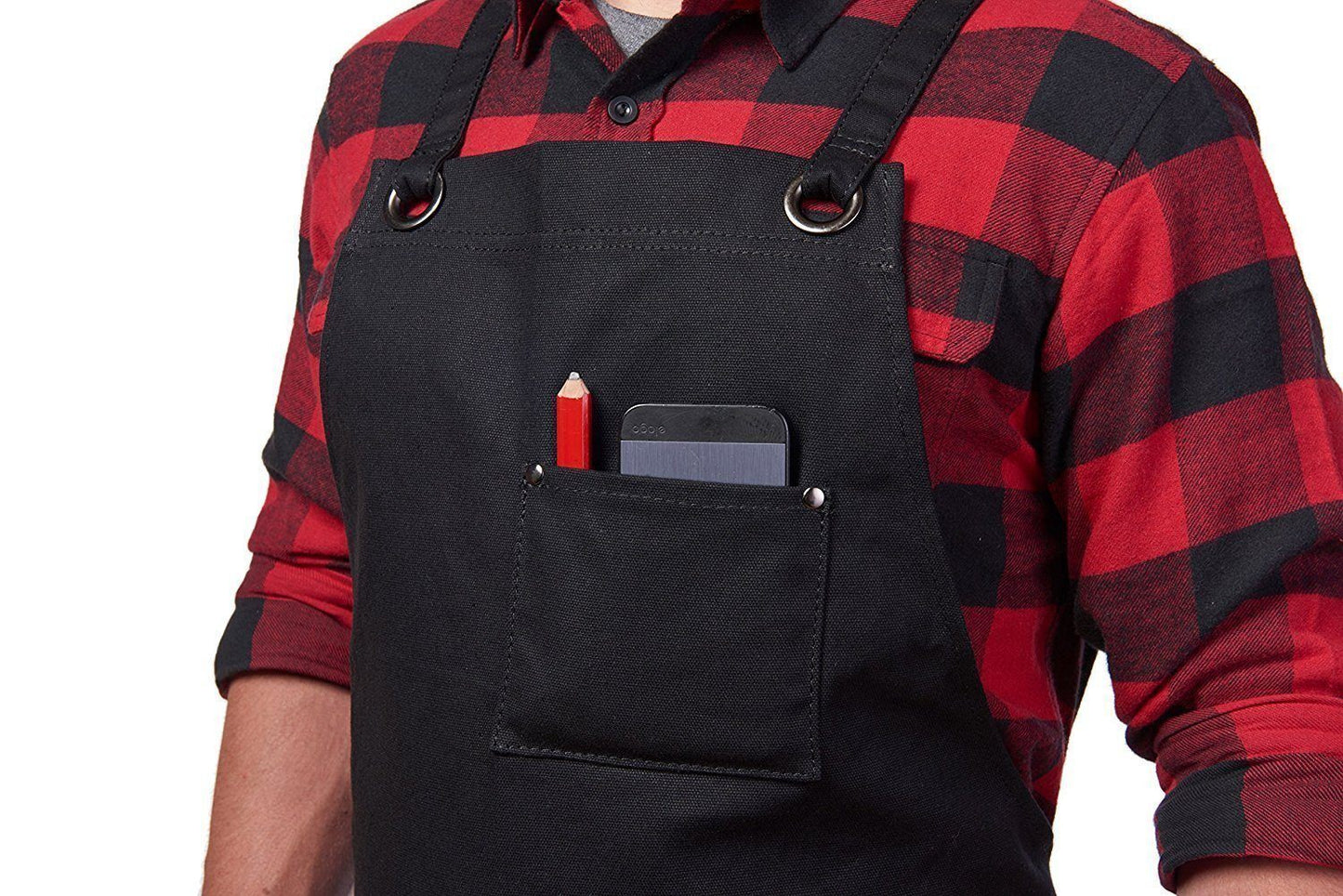 Heavy Duty 16 oz Waxed Canvas Work Apron (Black) - HDG901